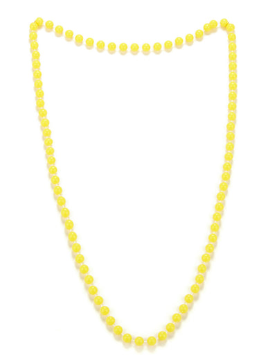 Collier perles pour adulte jaune