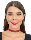 Ogrlica choker z rdečimi bleščicami za odrasle