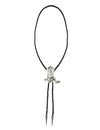 Collier western pour adulte noir et argenté en forme de botte de cowboy