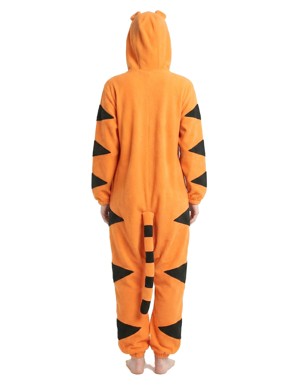 Vue de dos de la combinaison à capuche tigre