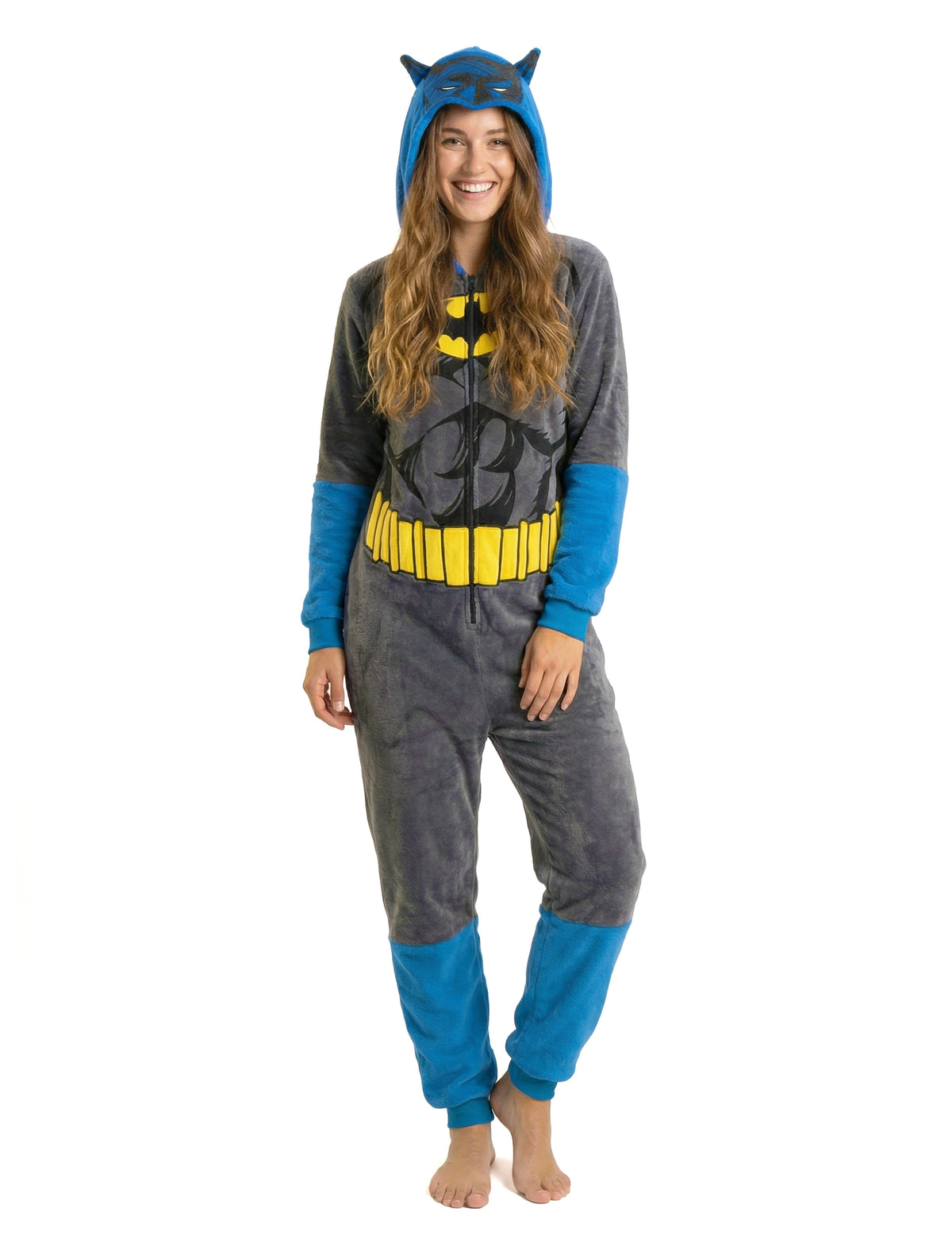 Vue de face de la combinaison Batman classique pour adulte
