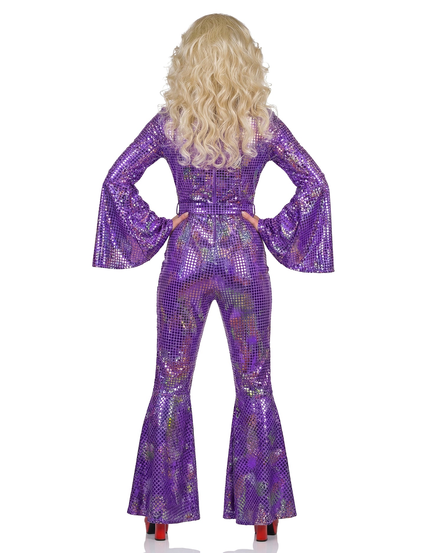 Vrhunski vijolični disko kombinezon za ženske