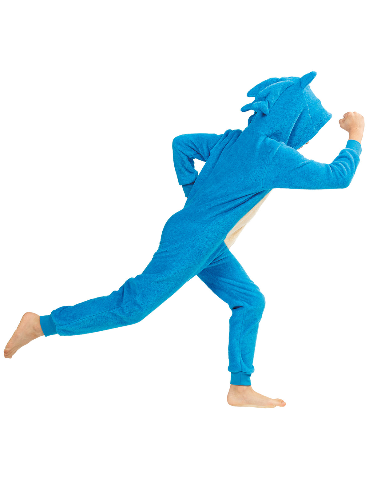 Vue de profil de la combinaison Sonic pour enfant