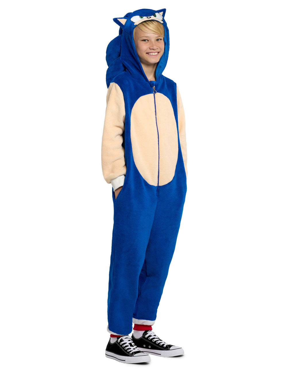 Combinaison Sonic le hérisson pour enfant bleu et beige