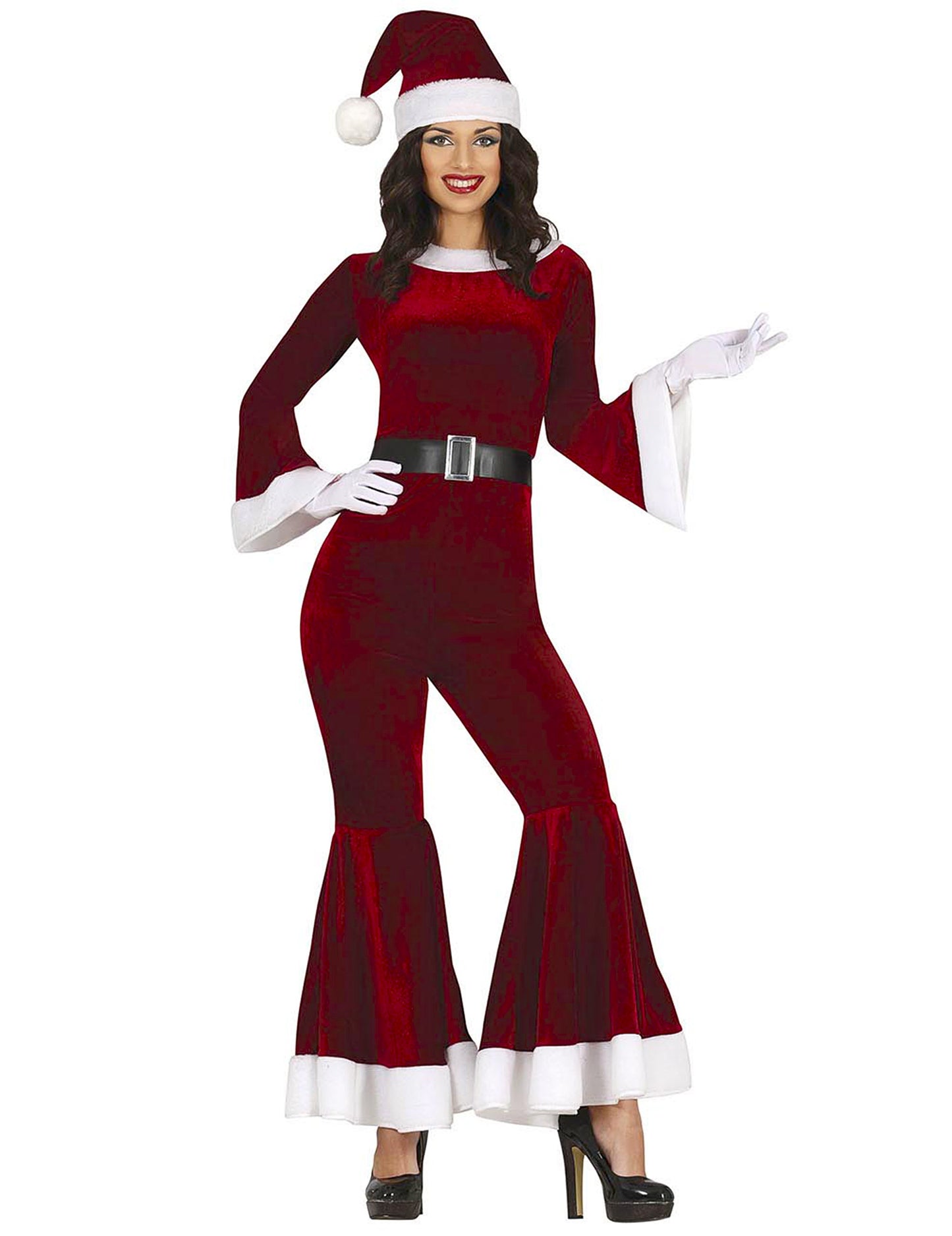 Ženski žametni kombinezon Mother Christmas