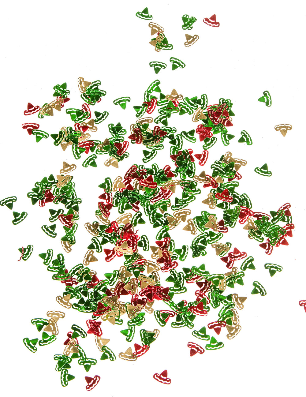 Confettis de table sombrero mexique pour fête métallisés vert rouge et or