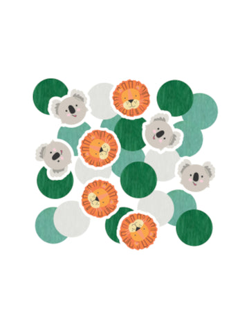 Okrogli papir Get Wild Safari Confetti 14g