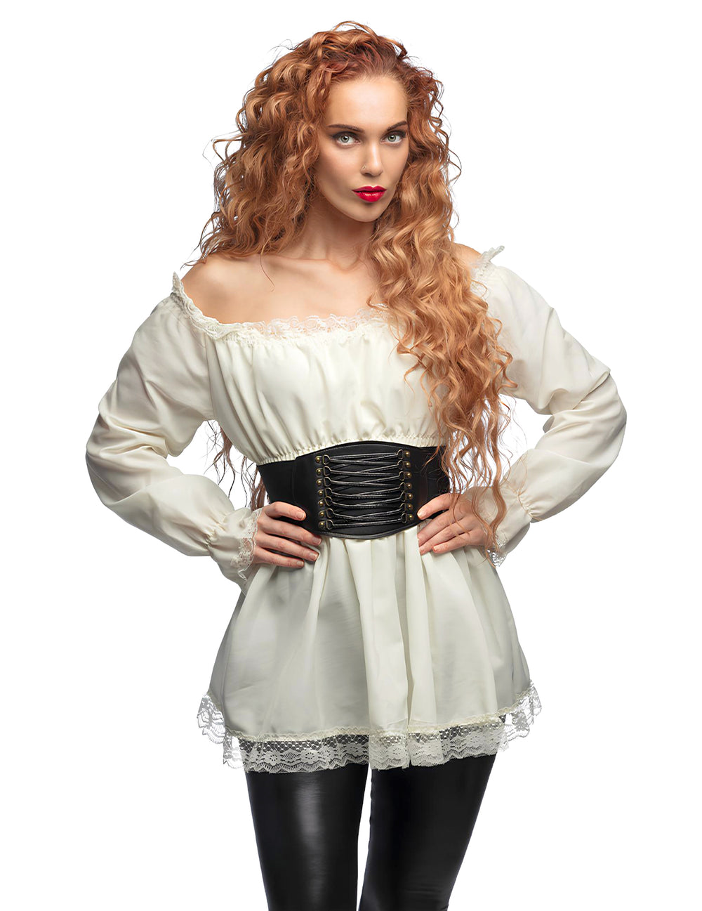 Corset noir pour adulte avec lacets