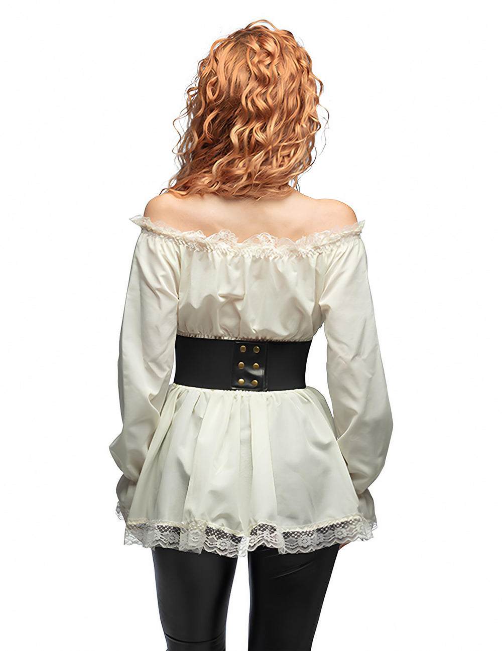Vue de dos du corset noir pour adulte