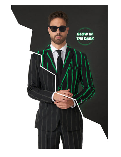 Kostum s fosforescentnimi črtami