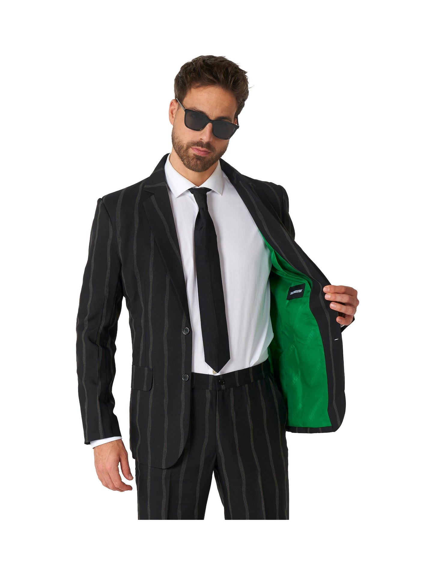 Kostum s fosforescentnimi črtami