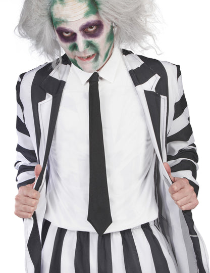 Črno -beli črtasti kostum o odraslih