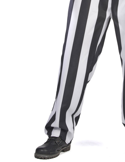 Črno -beli črtasti kostum o odraslih