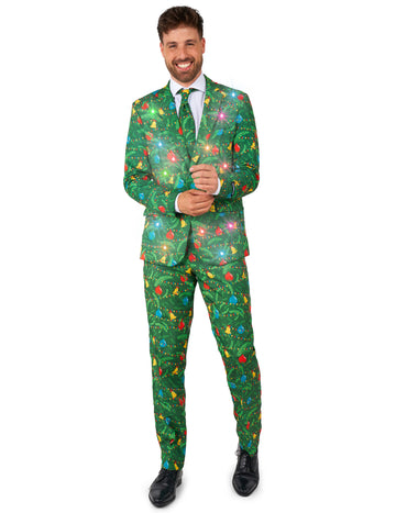 Svetleč zeleni božični kostum Suitmeister™ za odrasle 