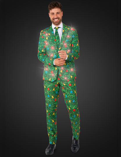Svetleč zeleni božični kostum Suitmeister™ za odrasle 