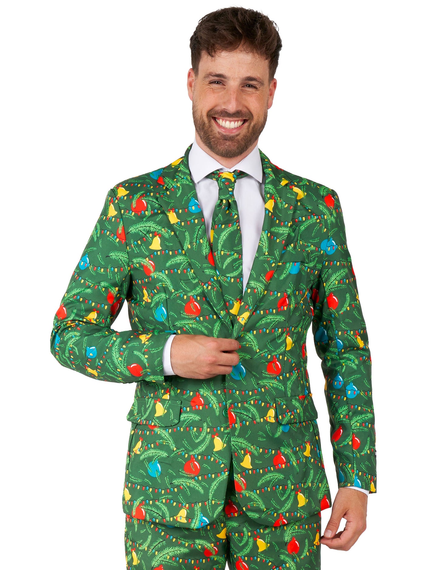 Svetleč zeleni božični kostum Suitmeister™ za odrasle 