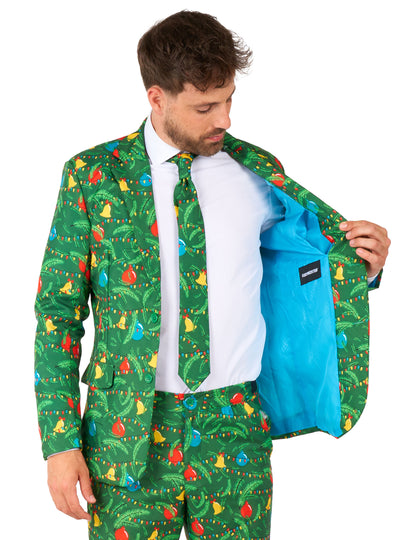 Svetleč zeleni božični kostum Suitmeister™ za odrasle 
