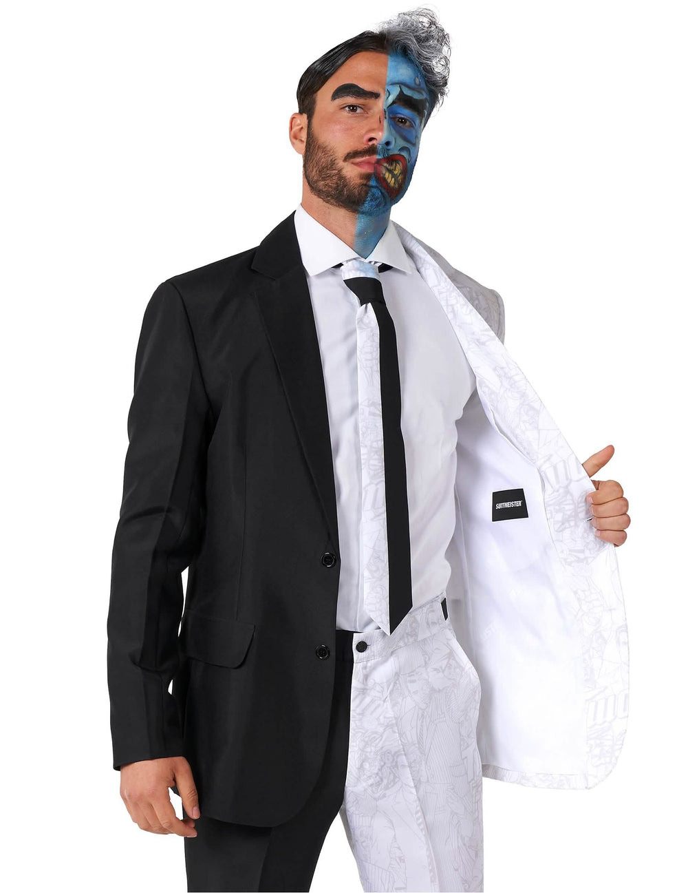 Détail de la doublure de la veste du costume Double Face Suitmeister pour adulte