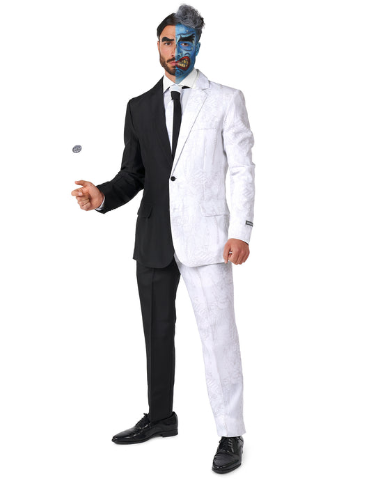 Costume Double Face Suitmeister pour adulte noir et blanc bicolore