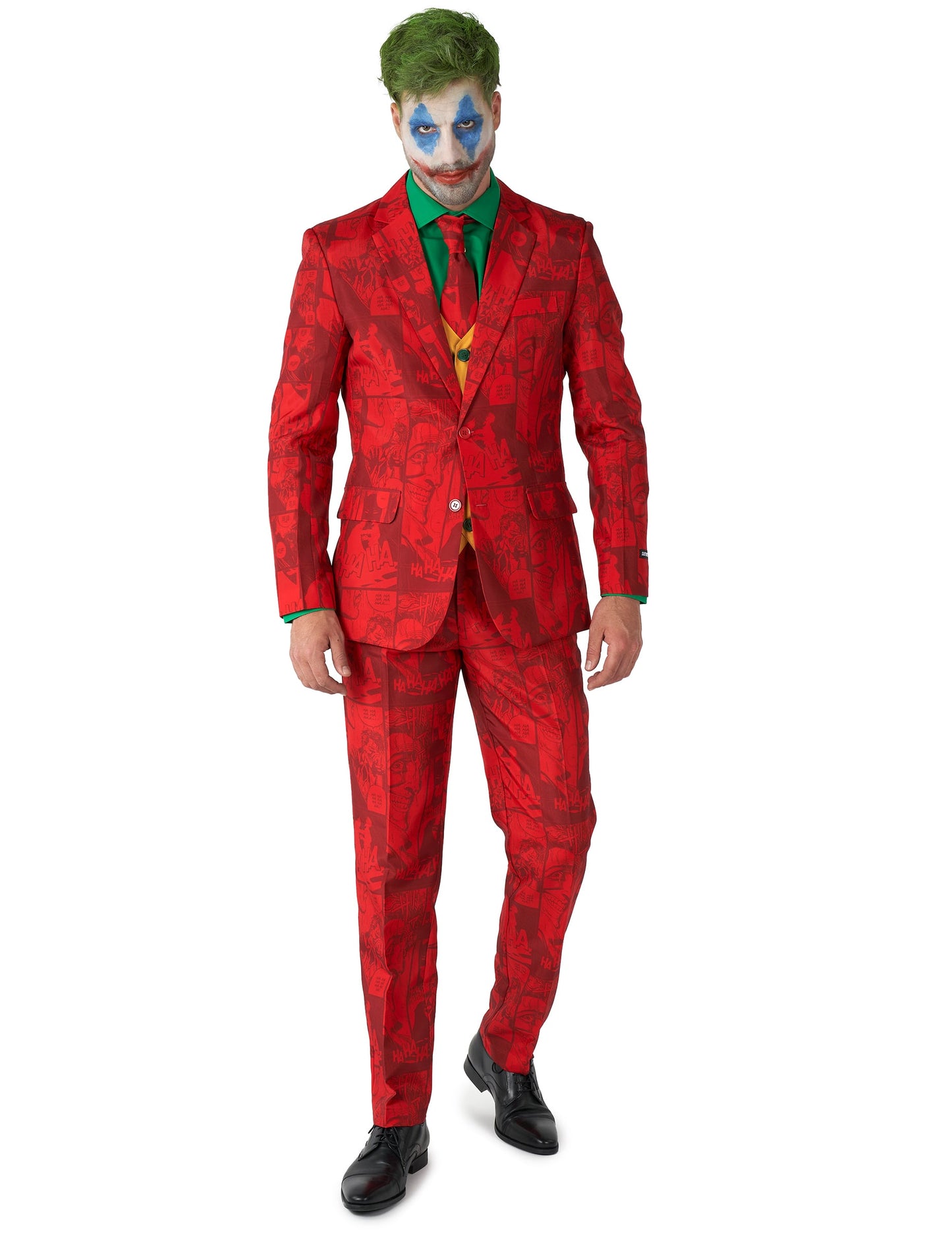 Vue de face du costume Joker Suitmeister pour adulte