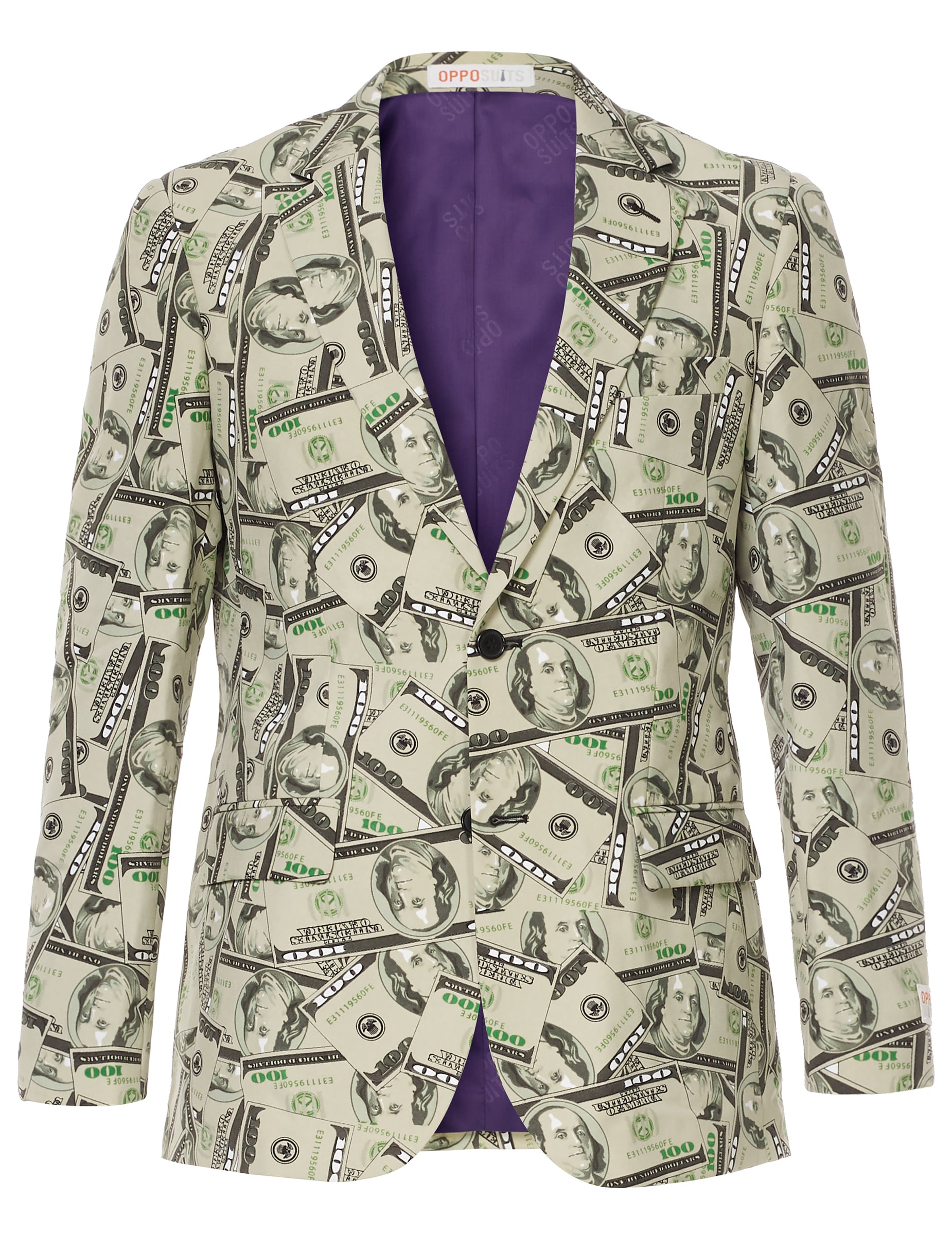 Vue de face de la veste du costume Mr. Cashanova pour homme