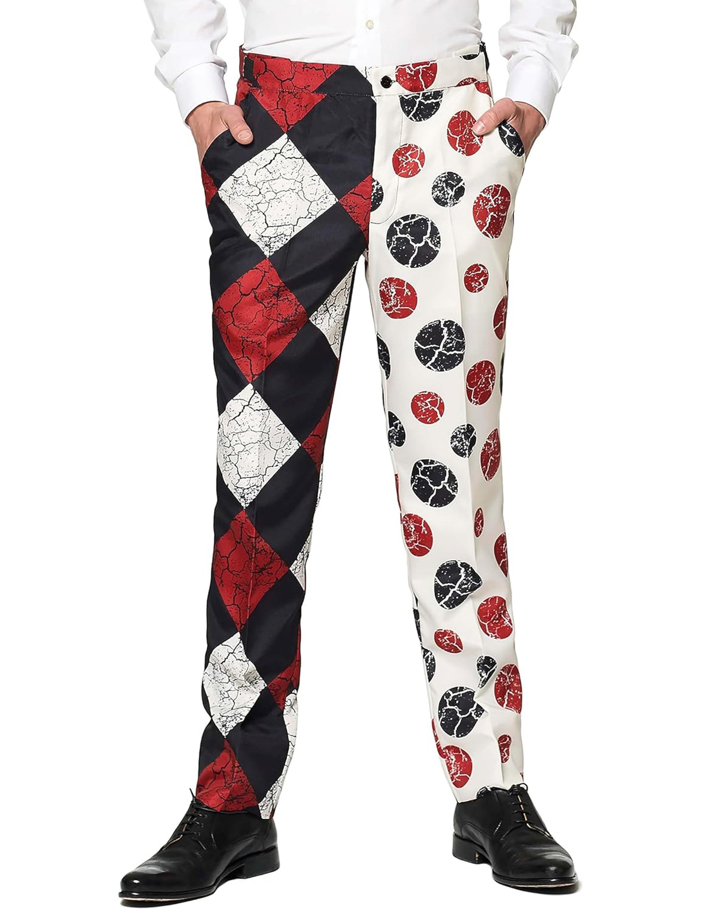 Détail du pantalon du costume Mr. Clown Vintage