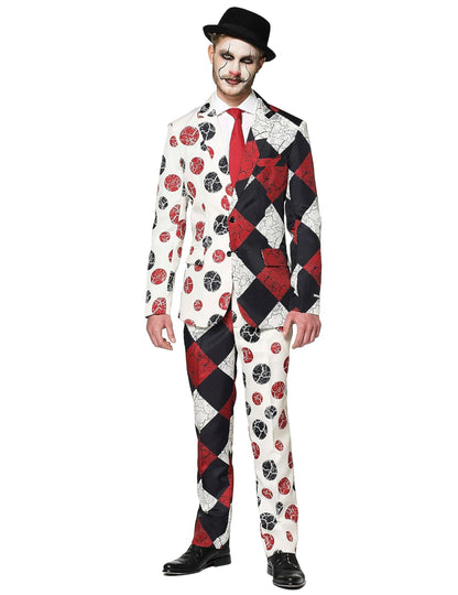 Vue d'ensemble du costume Mr. Clown Vintage pour homme