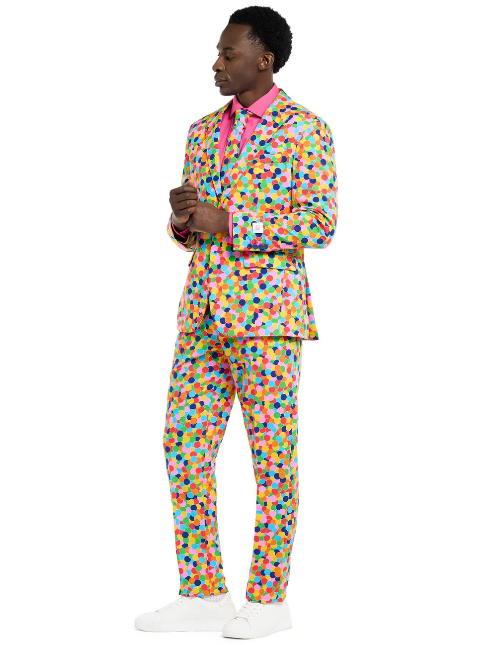 Stranski pogled na kostum Mr. Confetteroni Opposuits za moškega