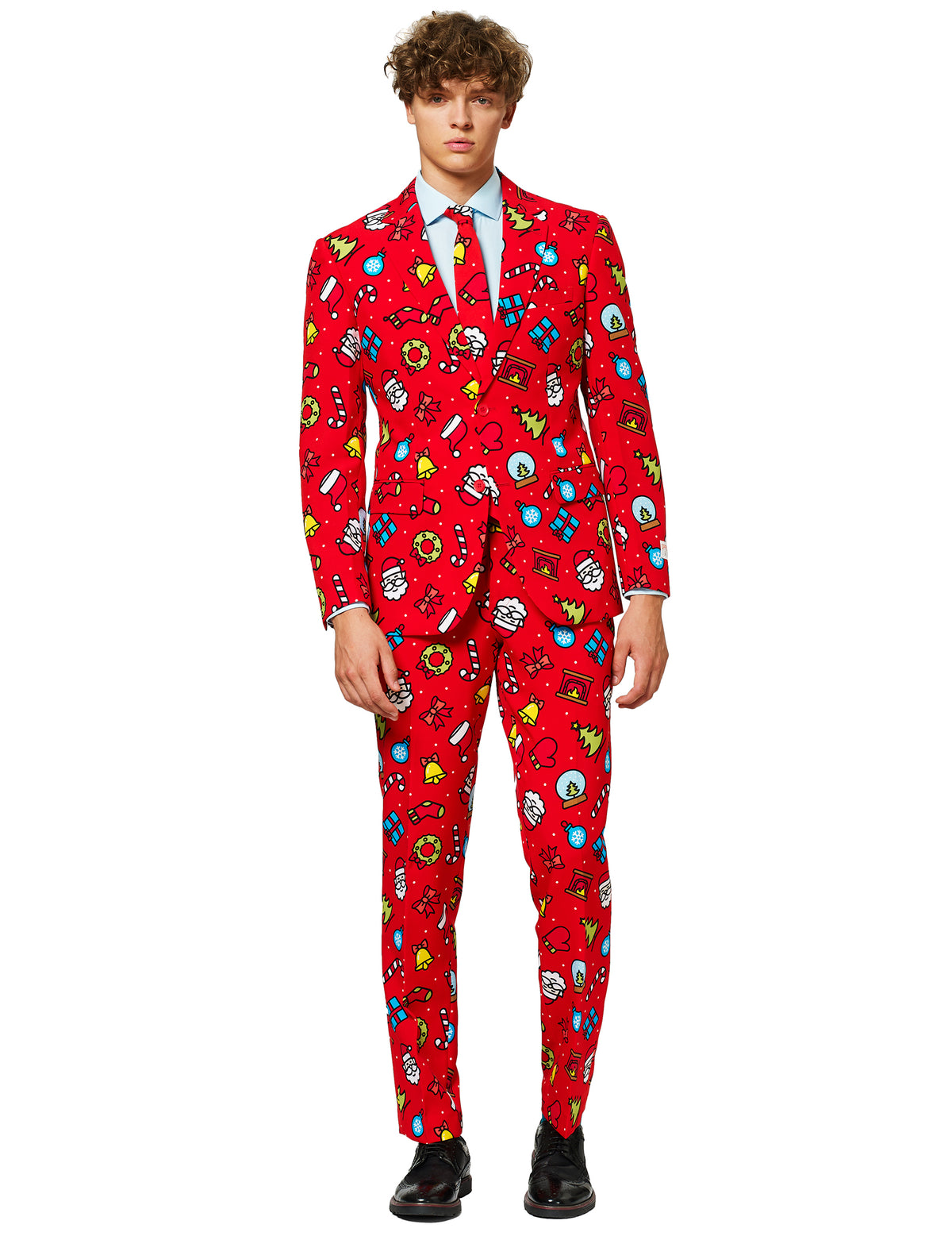 Costume Mr. Dapper decorator pour homme rouge à motifs de Noël