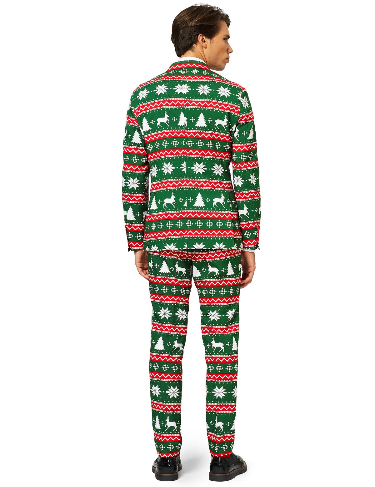 Pogled od zadaj na kostum Mr. Festive za moškega