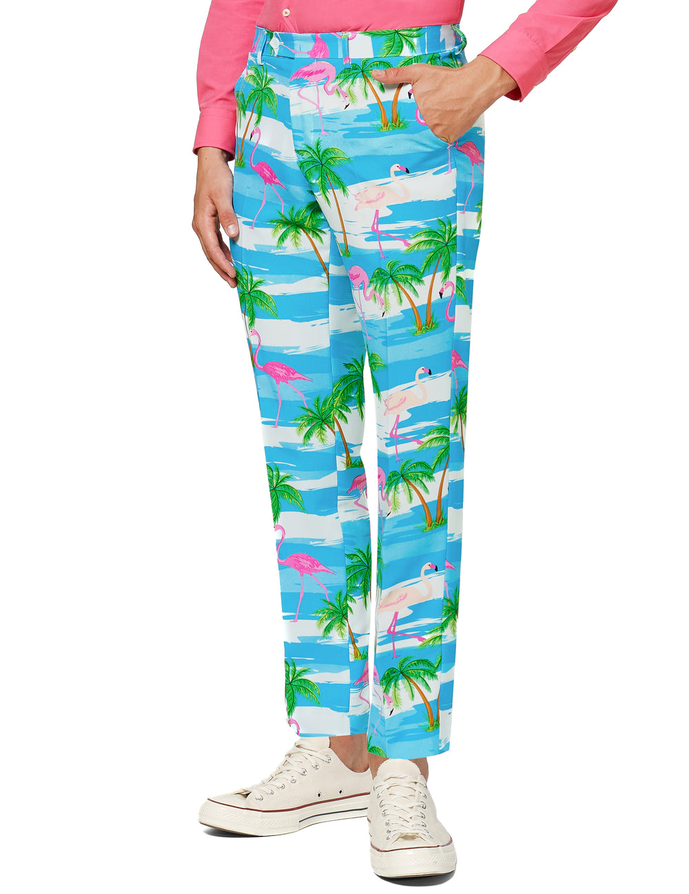 Détail du pantalon du costume Mr. Flamingo pour homme