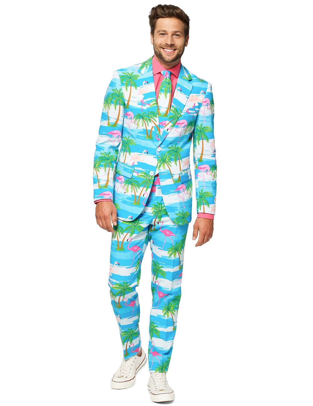 Vue de face du costume Mr. Flamingo pour homme