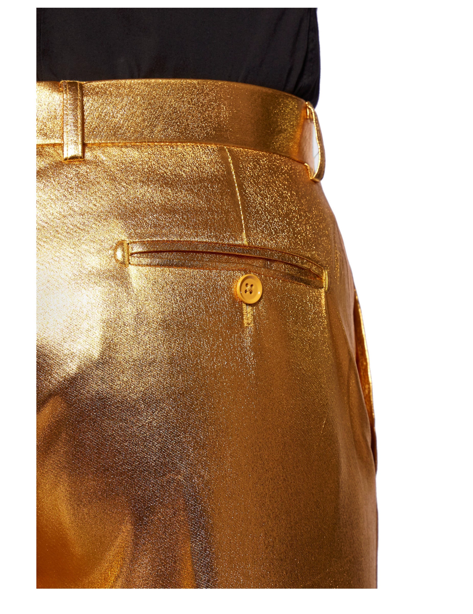 Détail de la poche arrière du pantalon du costume Mr. Groovy Gold Opposuits pour homme