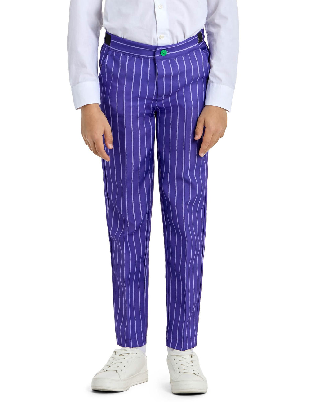 Podrobnost hlač kostuma Mr. Joker za otrok