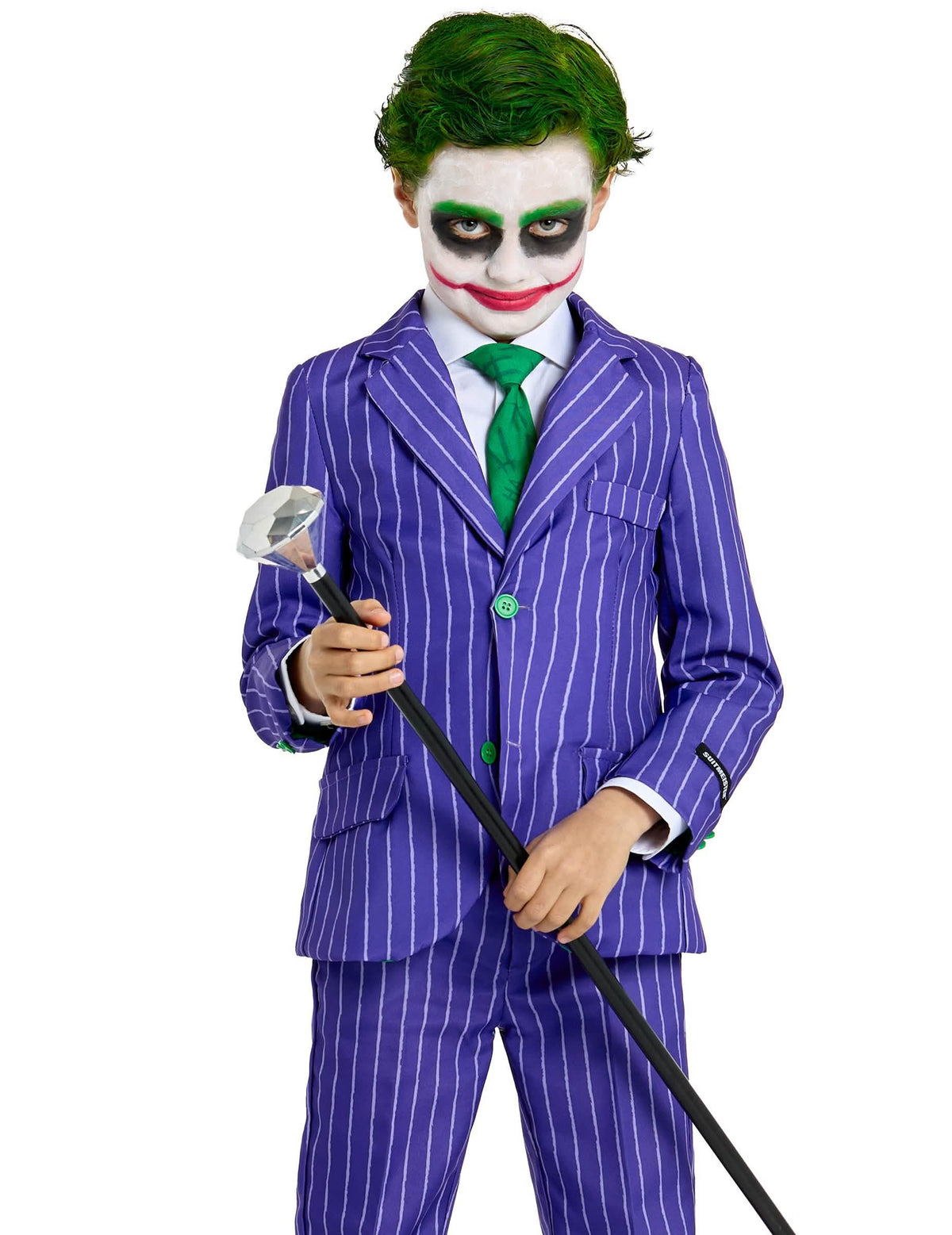 Podrobnost o palici z diamantom kostuma Mr. Joker za otroka