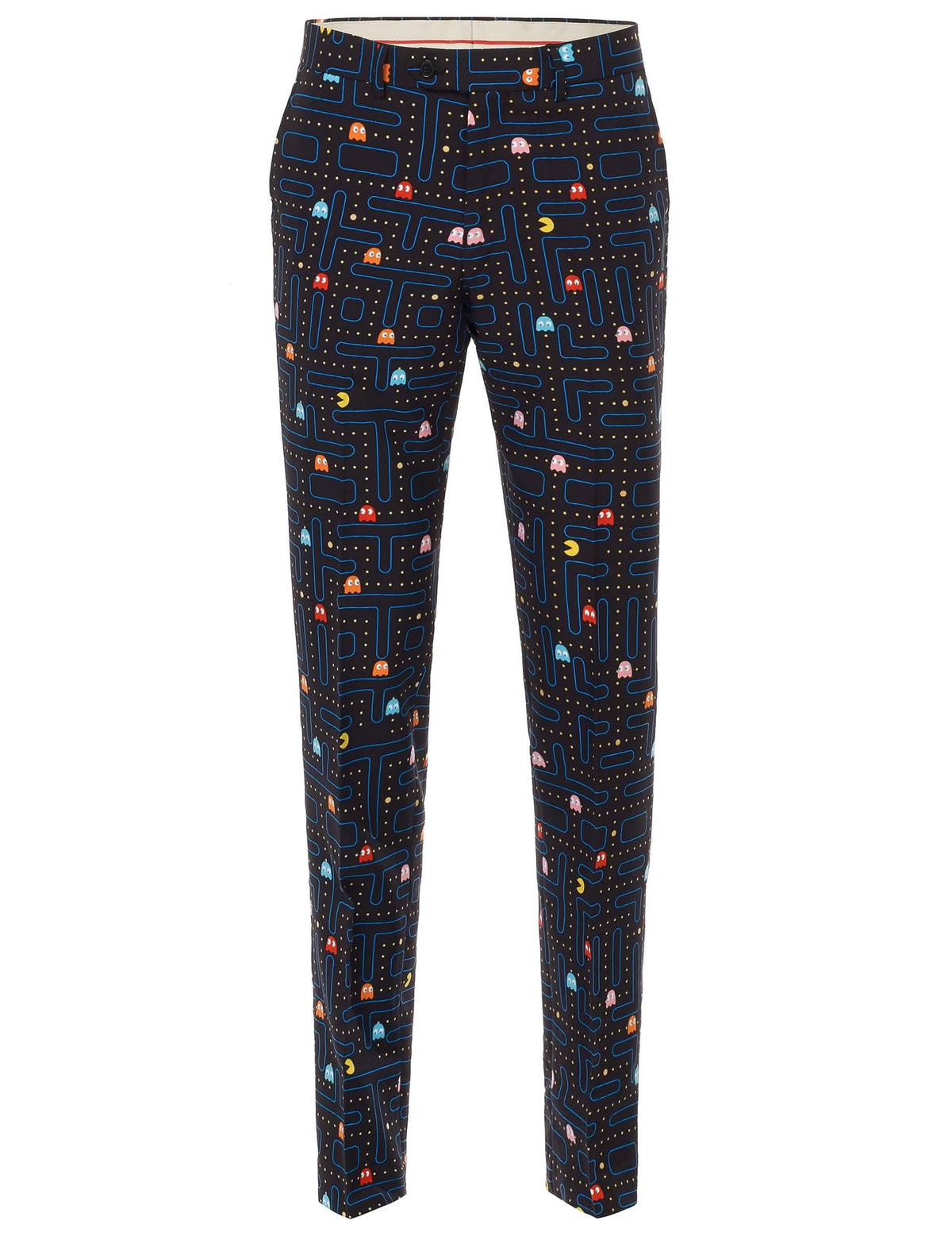 Pogled od spredaj na hlače kostuma Mr. Pac-Man za moški