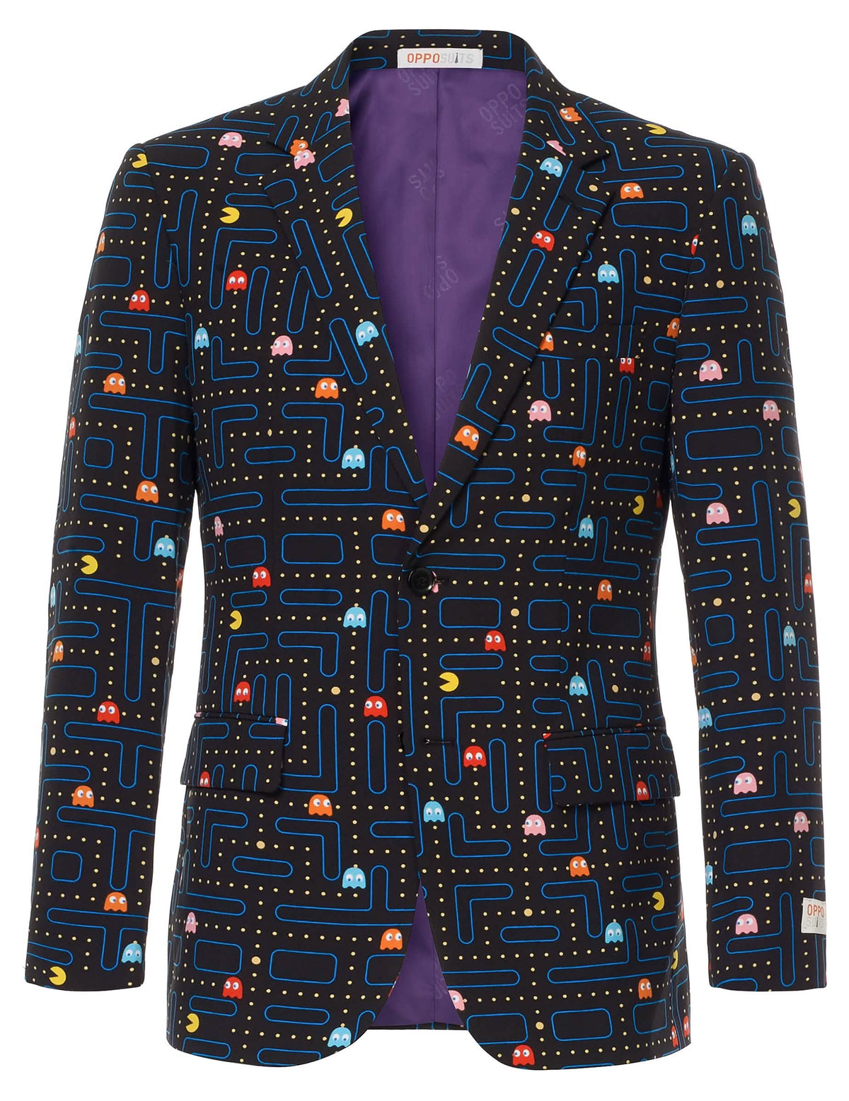 Pogled od spredaj na jakno kostuma Mr. Pac-Man za moškega