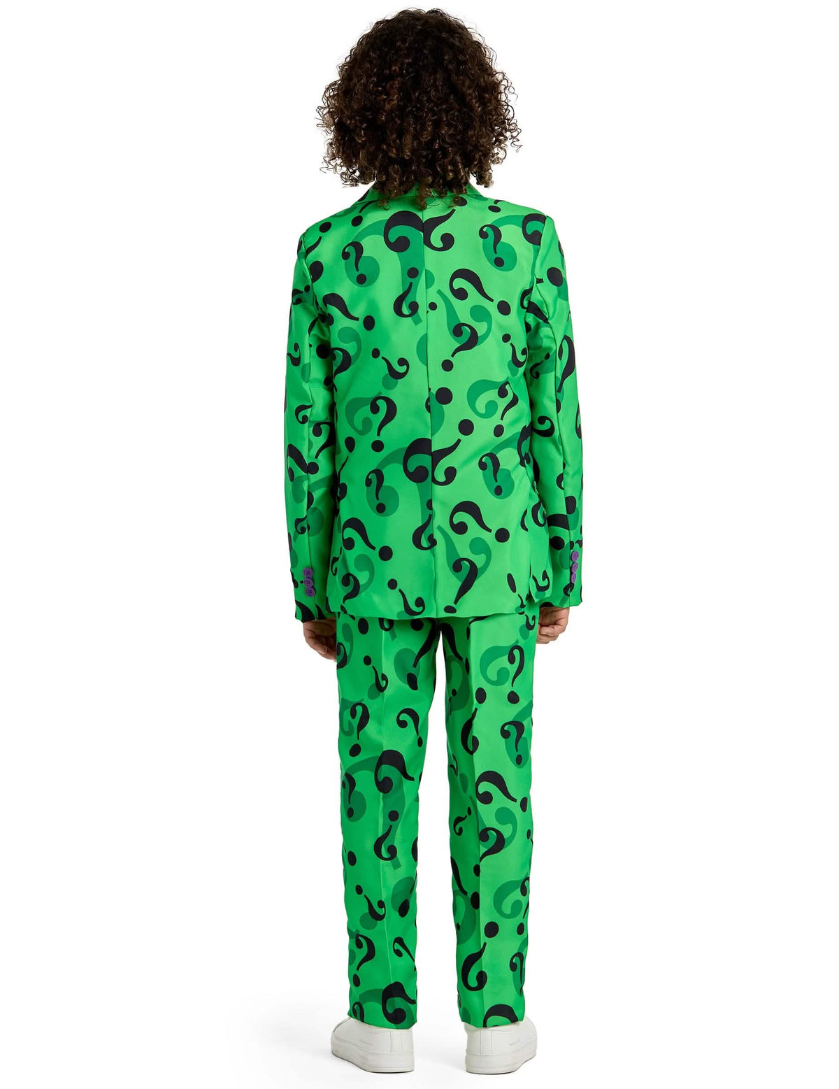 Pogled od zadaj na kostum Mr. Riddler™ Suitmeister™ za otrok