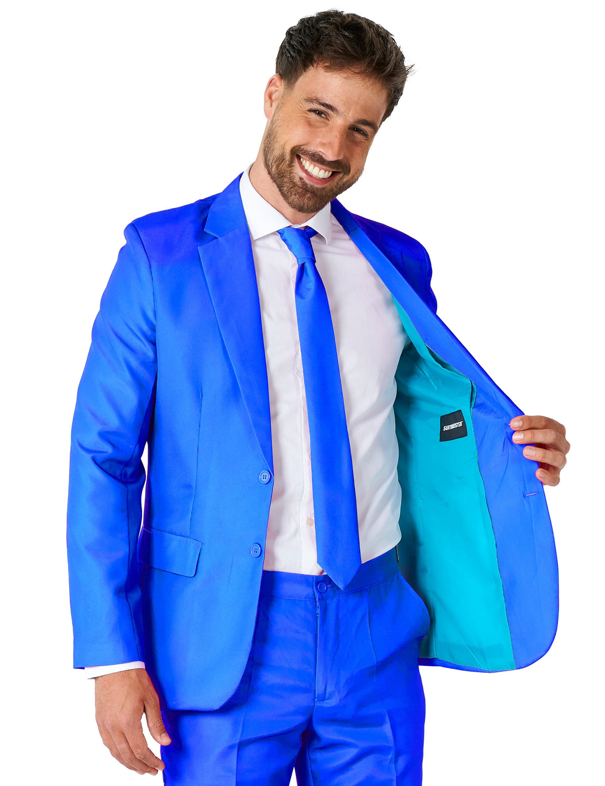 Moška modra obleka Suitmeister™ Mr. Solid