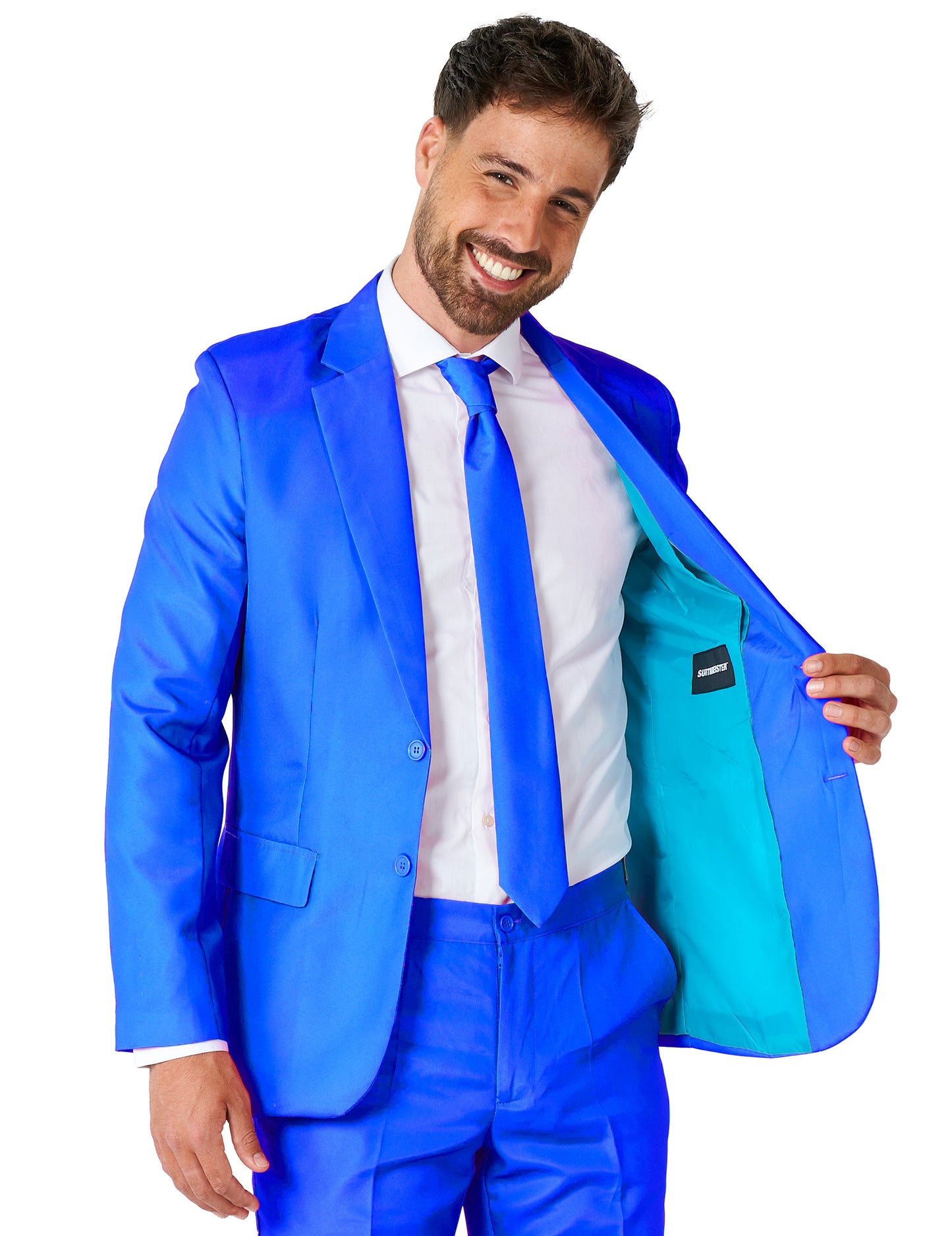Moška modra obleka Suitmeister™ Mr. Solid