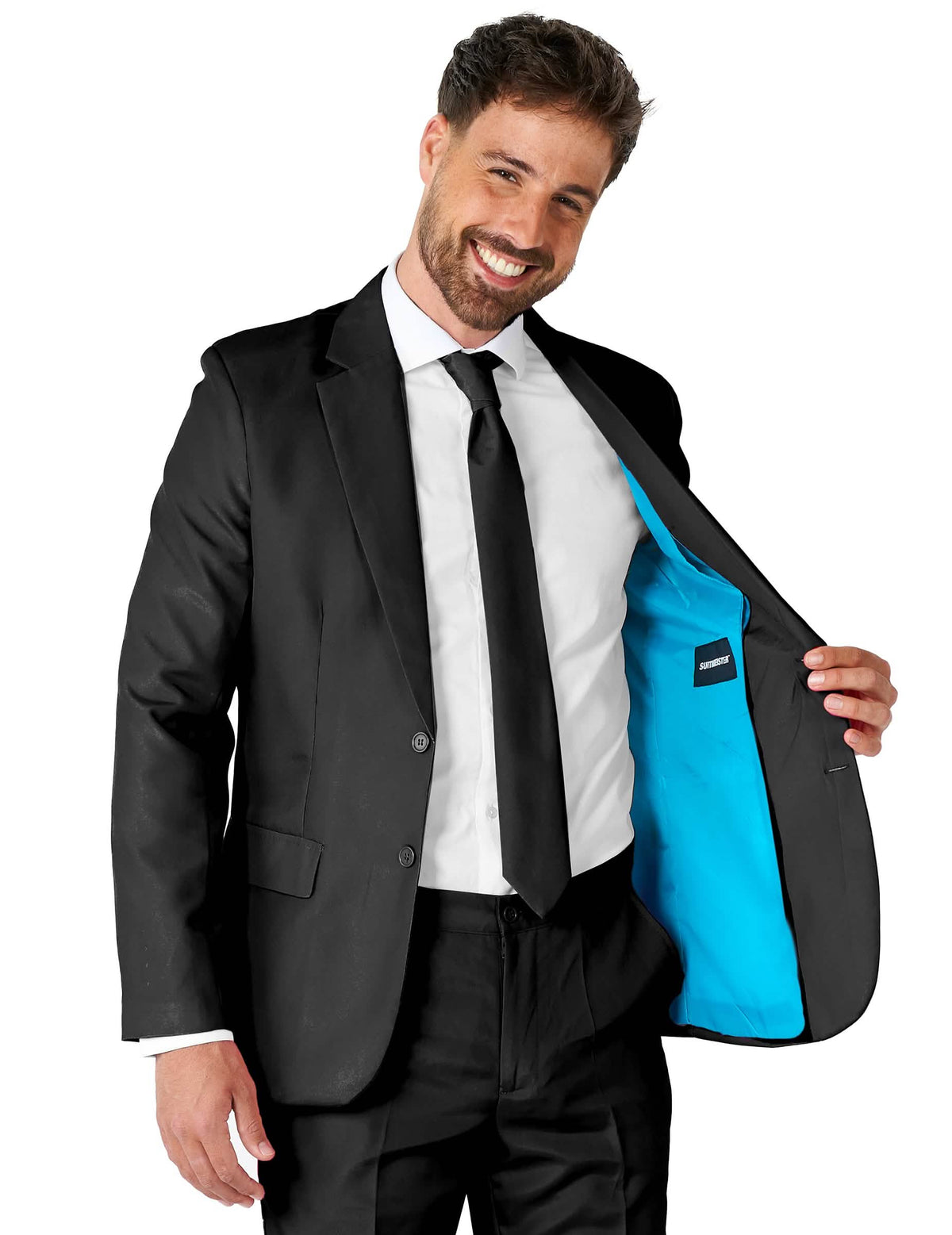 Moška črna obleka Suitmeister™ Mr. Solid