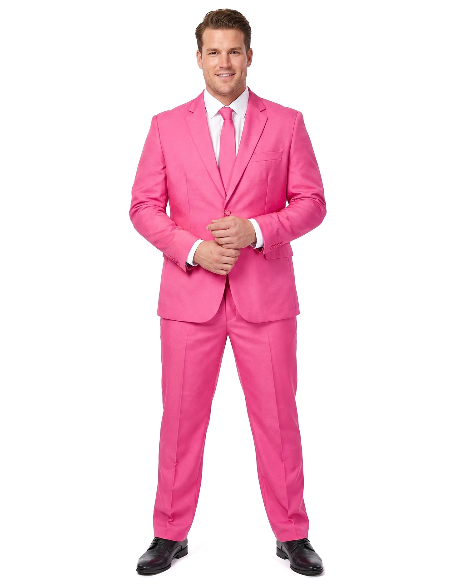 Moška obleka Mr. Solid v roza barvi Suitmeister™