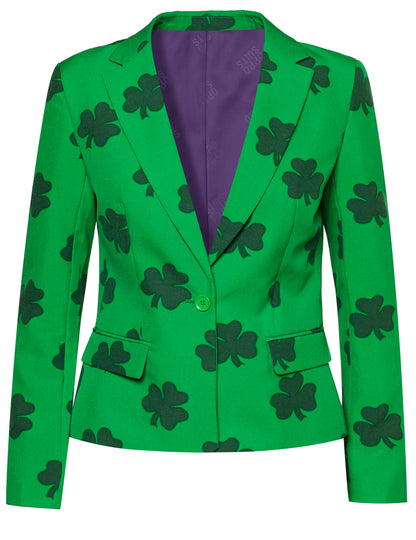 Détail de la veste du costume Mrs. Lucky Opposuits St Patrick