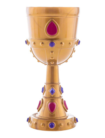 Coupe de roi pour adulte dorée avec fausses pierres colorées