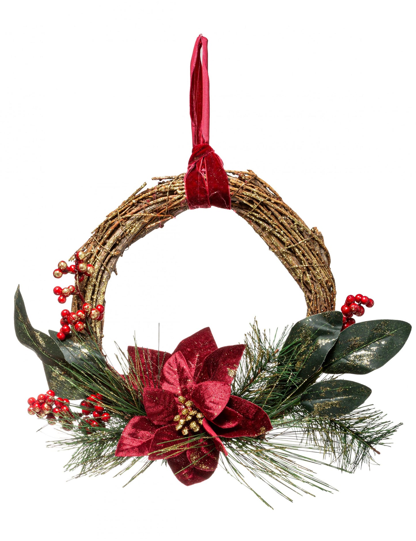 Viseči venec iz božične zvezde 38 cm Božič