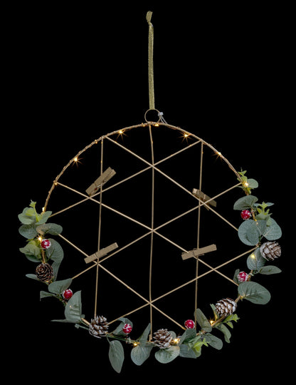 Svetleči viseči venček 28 cm 