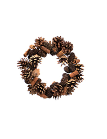 Venček iz storža in cimeta 19 cm naravni dekor