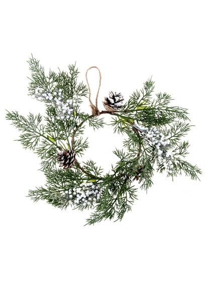 Venec iz storža in jelke 30 x 14 cm, viseča dekoracija