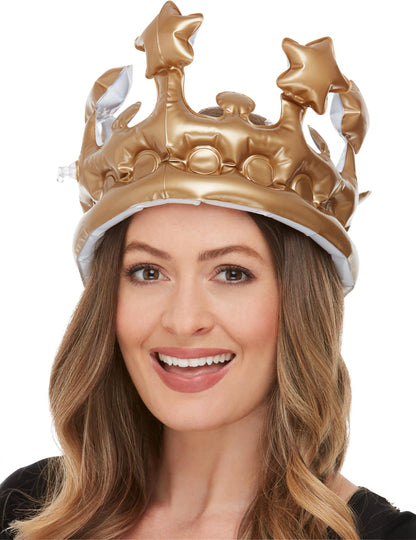 Zlata napihljiva kraljeva krona