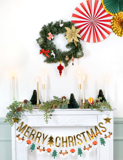 Umetni zeleni venec iz jelke 40 cm